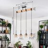 Koyoto Hanglamp, Kogellampje, Hanglamp Natuurlijke kleuren, Zwart, 4-lichts