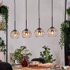 Koyoto Hanglamp, Kogellampje, Hanglamp Natuurlijke kleuren, Zwart, 4-lichts