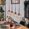Koyoto Hanglamp, Kogellampje, Hanglamp Natuurlijke kleuren, Zwart, 4-lichts