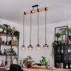 Koyoto Hanglamp, Kogellampje, Hanglamp Natuurlijke kleuren, Zwart, 4-lichts