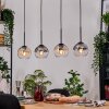 Koyoto Hanglamp, Kogellampje, Hanglamp Natuurlijke kleuren, Zwart, 4-lichts