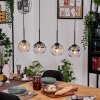 Koyoto Hanglamp, Kogellampje, Hanglamp Natuurlijke kleuren, Zwart, 4-lichts
