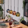 Koyoto Hanglamp, Kogellampje, Hanglamp Natuurlijke kleuren, Zwart, 4-lichts