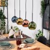 Koyoto Hanglamp, Kogellampje, Hanglamp Natuurlijke kleuren, Zwart, 4-lichts