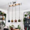 Koyoto Hanglamp, Kogellampje, Hanglamp Natuurlijke kleuren, Zwart, 4-lichts