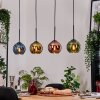 Koyoto Hanglamp, Kogellampje, Hanglamp Natuurlijke kleuren, Zwart, 4-lichts