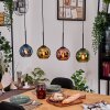 Koyoto Hanglamp, Kogellampje, Hanglamp Natuurlijke kleuren, Zwart, 4-lichts