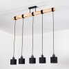 Bassagoda Hanglamp, Hanglamp Natuurlijke kleuren, Zwart, 5-lichts