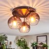 Koyoto Plafondlamp, Kogellampje 30 cm Duidelijk, Rookkleurig, 3-lichts