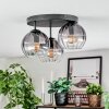 Koyoto Plafondlamp, Kogellampje 30 cm Duidelijk, Rookkleurig, 3-lichts