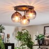 Koyoto Plafondlamp, Kogellampje 30 cm Duidelijk, Rookkleurig, 3-lichts