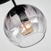 Koyoto Plafondlamp, Kogellampje 30 cm Duidelijk, Rookkleurig, 3-lichts