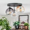 Koyoto Plafondlamp, Kogellampje 30 cm Amber, Duidelijk, Rookkleurig, 3-lichts