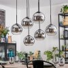 Koyoto Hanglamp, Kogellampje, Hanglamp Chroom, Duidelijk, Rookkleurig, 6-lichts