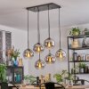 Koyoto Hanglamp, Kogellampje, Hanglamp Chroom, Duidelijk, Rookkleurig, 6-lichts