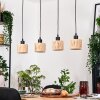 Granja Hanglamp, Hanglamp Natuurlijke kleuren, Zwart, 4-lichts