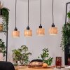 Granja Hanglamp, Hanglamp Natuurlijke kleuren, Zwart, 4-lichts
