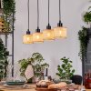 Sabadim Hanglamp, Hanglamp Natuurlijke kleuren, Zwart, 4-lichts