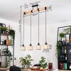 Sabadim Hanglamp, Hanglamp Natuurlijke kleuren, Zwart, 4-lichts