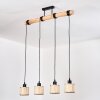 Sabadim Hanglamp, Hanglamp Natuurlijke kleuren, Zwart, 4-lichts