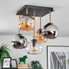 Koyoto Plafondlamp, Kogellampje Goud, Zwart, 5-lichts