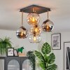 Koyoto Plafondlamp, Kogellampje Goud, Zwart, 5-lichts