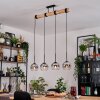 Koyoto Hanglamp, Kogellampje, Hanglamp Natuurlijke kleuren, Zwart, 4-lichts