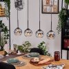Koyoto Hanglamp, Kogellampje, Hanglamp Natuurlijke kleuren, Zwart, 4-lichts