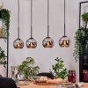 Koyoto Hanglamp, Kogellampje, Hanglamp Natuurlijke kleuren, Zwart, 4-lichts