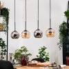 Koyoto Hanglamp, Kogellampje, Hanglamp Natuurlijke kleuren, Zwart, 4-lichts