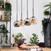 Koyoto Hanglamp, Kogellampje, Hanglamp Natuurlijke kleuren, Zwart, 4-lichts