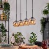 Koyoto Hanglamp, Kogellampje, Hanglamp Natuurlijke kleuren, Zwart, 4-lichts