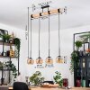 Koyoto Hanglamp, Kogellampje, Hanglamp Natuurlijke kleuren, Zwart, 4-lichts
