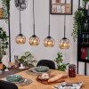 Koyoto Hanglamp, Kogellampje, Hanglamp Natuurlijke kleuren, Zwart, 4-lichts