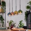 Koyoto Hanglamp, Kogellampje, Hanglamp Natuurlijke kleuren, Zwart, 4-lichts