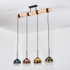 Koyoto Hanglamp, Kogellampje, Hanglamp Natuurlijke kleuren, Zwart, 4-lichts