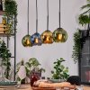 Koyoto Hanglamp, Kogellampje, Hanglamp Natuurlijke kleuren, Zwart, 4-lichts