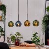 Koyoto Hanglamp, Kogellampje, Hanglamp Natuurlijke kleuren, Zwart, 4-lichts