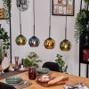 Koyoto Hanglamp, Kogellampje, Hanglamp Natuurlijke kleuren, Zwart, 4-lichts