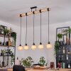 Sabadim Hanglamp, Hanglamp Natuurlijke kleuren, Zwart, 5-lichts