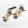 Ripoll Plafondlamp, Kogellampje Goud, Zwart, 8-lichts