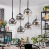 Koyoto Hanglamp, Kogellampje, Hanglamp Duidelijk, Rookkleurig, 6-lichts