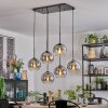 Koyoto Hanglamp, Kogellampje, Hanglamp Duidelijk, Rookkleurig, 6-lichts