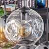 Ripoll Hanglamp, Kogellampje, Hanglamp Amber, Duidelijk, Rookkleurig, 6-lichts