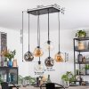 Ripoll Hanglamp, Kogellampje, Hanglamp Amber, Duidelijk, Rookkleurig, 6-lichts