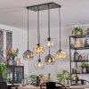 Ripoll Hanglamp, Kogellampje, Hanglamp Amber, Duidelijk, Rookkleurig, 6-lichts