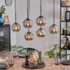 Ripoll Hanglamp, Kogellampje, Hanglamp Rookkleurig, 6-lichts