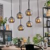 Ripoll Hanglamp, Kogellampje, Hanglamp Rookkleurig, 6-lichts