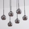 Ripoll Hanglamp, Kogellampje, Hanglamp Rookkleurig, 6-lichts