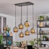 Ripoll Hanglamp, Kogellampje, Hanglamp Chroom, Rookkleurig, 6-lichts